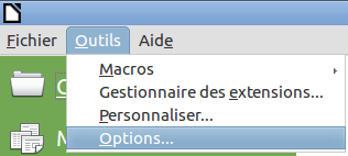 Options de LibreOffice