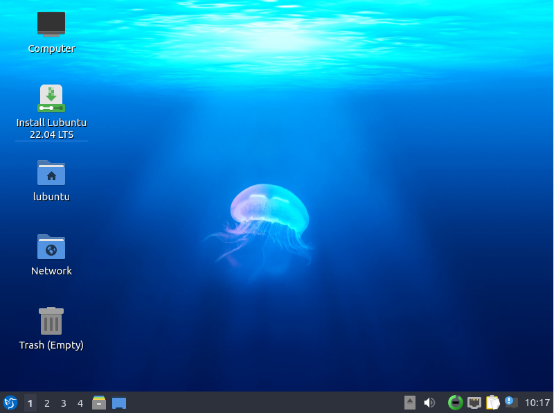 LUbuntu - écran de démarrage
